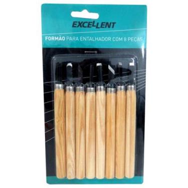 Imagem de ogo Formão Goiva Para Entalhador Artesanato Xilogravura Madeira 8 Peça