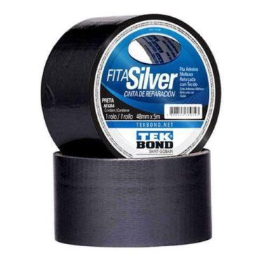 Imagem de Fita silver tape 48mmx5m preta tek bond