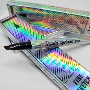 Imagem de Caneta Para Sobrancelhas Fine Sketch Fio A Fio 24 Horas - OEM, Marro-m