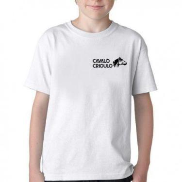 Imagem de  Camiseta Infantil ou adulto Cavalo Criolo pequeno Blusa Criança todos
