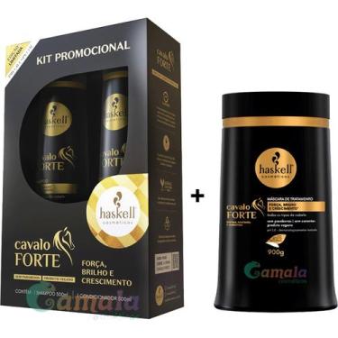 Imagem de Kit Haskell Cavalo Forte Shampoo Condicionador 500 Masc 900