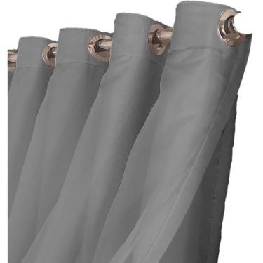 Imagem de cortina blackout Celina quarto de janela 5,50 x 2,70 cinza - Bravin Co