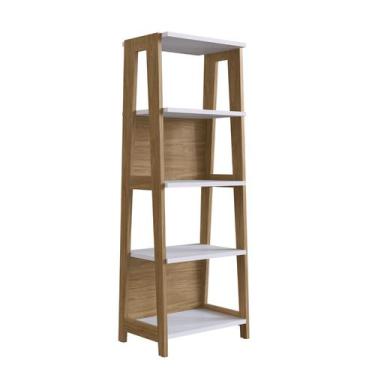 Imagem de Estante para Livros c/ 5 Prateleiras Trend Hanovere e Off White Artesa