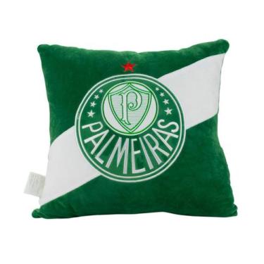 Imagem de Almofada Quadrada Escudo Time 36x36cm Palmeiras - mileno