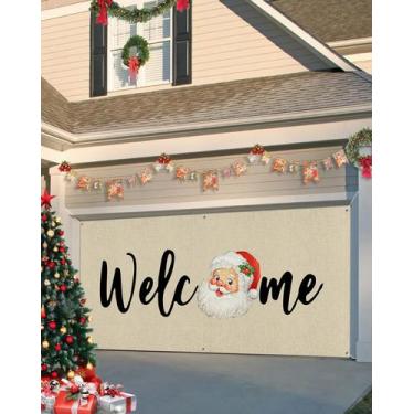 Imagem de Capa de banner de porta de garagem Singingin Merry Christmas 183x396cm