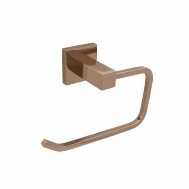 Imagem de Acessório Lavatório Banheiro Porta Toalha De Rosto Rose Gold Brilhante