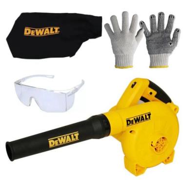 Imagem de Soprador Aspirador DeWalt 800W DWB800 110V Com Coletor Luva e óculos