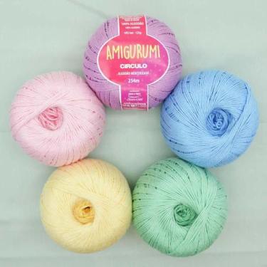 Imagem de Kit Linha Amigurumi Tons Pastéis - 5 Cores - CÍRCULO