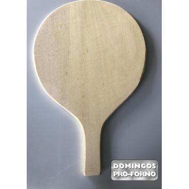 Imagem de Pá para pizza madeira cabo curto diam 38cm - DOMINGOS PRO FORNO