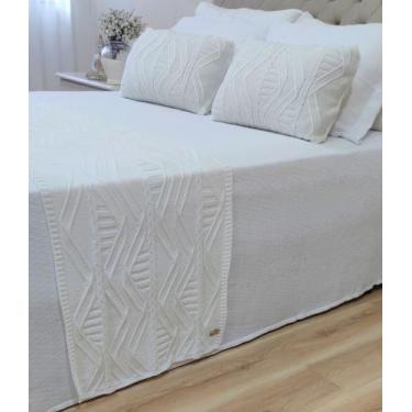 Imagem de PESEIRA MANTA TRICO CASAL QUEEN 230X60cm +2 CAPA DE ALMOFADA C11 - USU