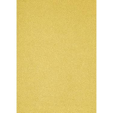 Imagem de Hysiwen 20 folhas de cartolina dourada com glíter, 250 g/m2, papel brilhante A4 para fazer cartões, convites, artesanato em papel, decoração de festa