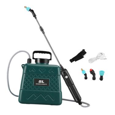 Imagem de Generic Pulverizador elétrico de gramado, pulverizador de alta pressão, dispensador agrícola multiuso, borrifador de irrigação para quintal doméstico, 5l Verde