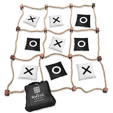 Imagem de SWOOC Jogos - Jogo Gigante Tic Tac Toe Ao Ar Livre | 3 Pés X 3 Pés | Configuração Instantânea, Sem Montagem | Bean Bag Toss Jogos Ao Ar Livre Para Crianças De 8 A 12 Anos | Jogos De Quintal Gigante Pa