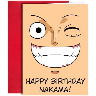 Imagem de KunaiGrip Cartão de aniversário de anime | Cartão de felicitações de anime | Presentes de anime | Presente de aniversário para fãs de anime | Cartão em branco (vale-presente de anime com envelope)