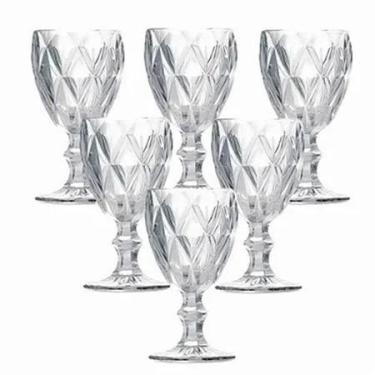 Imagem de Jogo De Taças Diamante Cristal 6 Peças 340ml - Bela Flor, Cristal