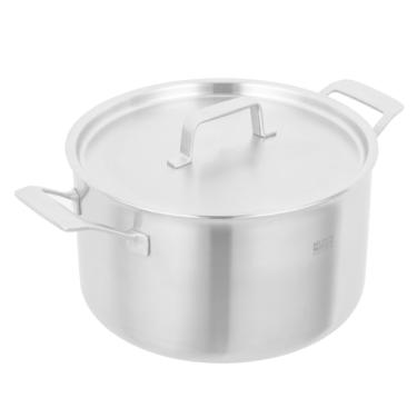 Imagem de KUHN RIKON Panela Culinary Fiveply Caçarola, 24 cm/6,6 L à prova de forno com tampa de aço inoxidável. Caçarola de indução. Seguro para lava-louças