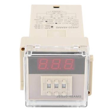 Imagem de AC 220V 10A Atraso de Ativação Relé Temporizador de Atraso Digital Tempo de Atraso Amplo de 1 a 999 Segundos Relé de Tempo de Exibição Digital Ajustável para Controle Remoto,