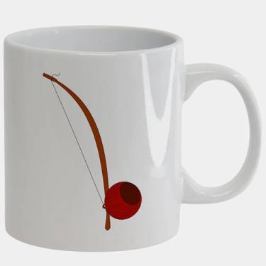 Imagem de Caneca Branca de Porcelana 325ml BERIMBAU INSTRUMENTO DESENHO CAPOEIRA