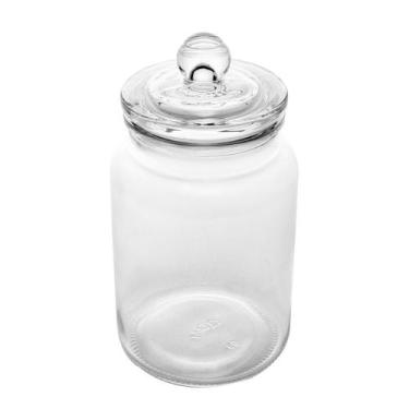Imagem de Pote Hermético de Vidro Porta Mantimentos com Tampa Transparente 1,1L 