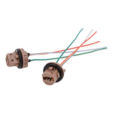 Imagem de 2PCS Conector LED Freio Light Docket, Soquete do Farol, Tamanho Pequeno Currosão Luz de Pigtail Resistente a Trailers de Veículos, Barcos