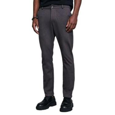 Imagem de Calça Alfaiataria Masculina Lado Avesso Marcello Slim Cinza-Masculino