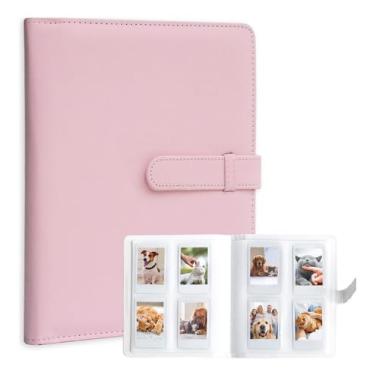 Imagem de Álbum de câmera 256 folhas Álbum 3 polegadas para Instax Mini 12/11/9/90/70/40/8 (Rosa)