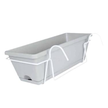 Imagem de Ioensy Corrente pendurada em plantador de grãos plantador de grade fora do jardim varandas versáteis caixa de vegetais leves vaso de flores, Branco