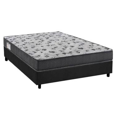 Imagem de Conjunto Box Viúva: Colchão Anatômico Ortobom D33/ iso 100 Ultra Firme + Base crc Suede Gray(128x188)