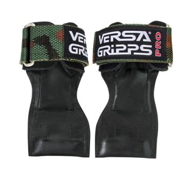 Imagem de Versa Gripps® Pro, feito nos EUA, alças de pulso para alternativa de halterofilismo, o melhor acessório de treinamento, PP, camuflagem