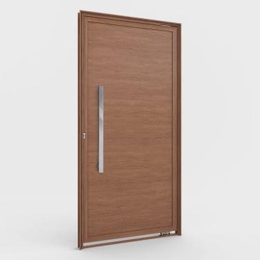 Imagem de Porta Pivotante Lambri de Aluminio Puxador de 80cm 215x105 Lucasa Aluminio