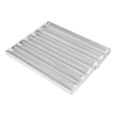 Imagem de Esteira Canaleta 6 Ondas Perfurada Alumínio 58x70 Imeca