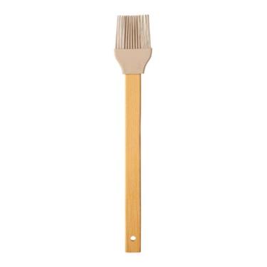 Imagem de Pinceis silicone cabo bambu 26,5cm capuccino - uz - UZ UTILIDADES