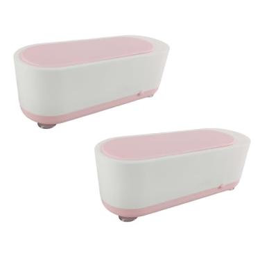 Imagem de Limpador Ultrassonico Oculos Joias Anel Kit 2 unidades Acessorios Pinceis de Maquiagem Alta Frequencia Multiuso Portatil