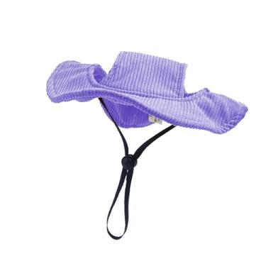 Imagem de Gralara Puppy Sun Hat Hat Summer Dog Cap, com orifícios de ouvido, chapéu de cachorro ajustável e respirável Capfe Cute Pet para caminhada de verão ao ar, L