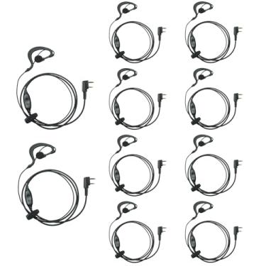 Imagem de TDYU Fone de ouvido em forma G com microfone PTT compatível com rádio bidirecional Baofeng UV-5R BF-888S BF-F8HP BF-F9 Kenwood TK-3140 TK-2202 TK-3400 TK-3402 TK-3107