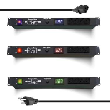 Imagem de Regua De Energia Ac 12 Tomadas 10a Display Led Bivolt Rack