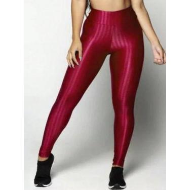 Imagem de A-Lows A&L Calça Leggin Cirre 3D feminino Fitnes, academia, Vinho, G