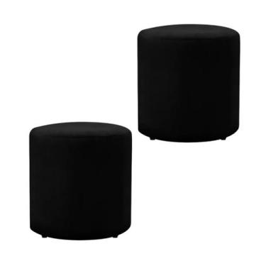Imagem de Kit 2 Puff Banqueta Viena Decorativo Multiuso Revestido Tecido - DVC H