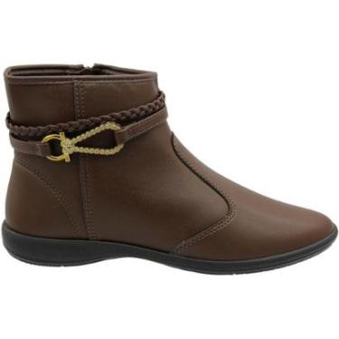 Imagem de Bota Ankle Boot Moleca Napa Estonia Aplique Dourado Feminina-Feminino