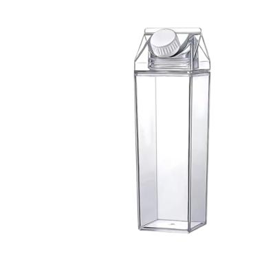 Imagem de Garrafa Caixa de Leite de Acrílico Transparente Leite Chá Sucos Vitaminas Portátil Geladeira(1000ml)