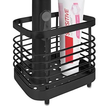 Imagem de Linkidea Suporte de escova de dentes elétrico, suporte de pasta de dente de vaidade inoxidável, organizador de slot único compatível com a série Oral-B iO, Philip Sonicare ProtectiveClean (preto)