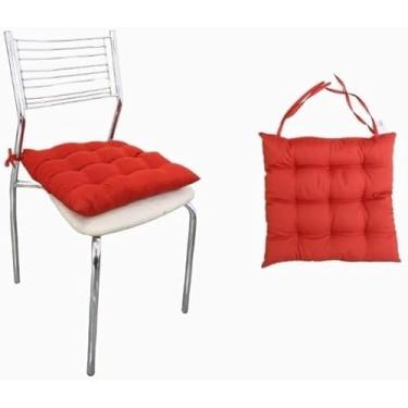 Imagem de Kit 8 Assentos para cadeira almofadas Futon 40x40 cm (Terracota)