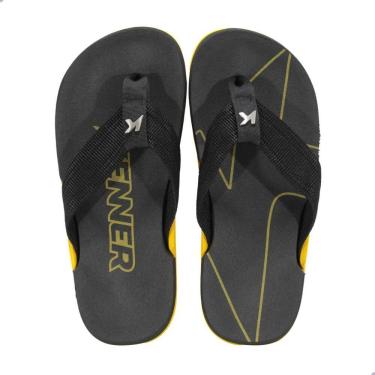 Imagem de Chinelo Masculino Kenner Dfy-05 Nk6 Preto e Amarelo