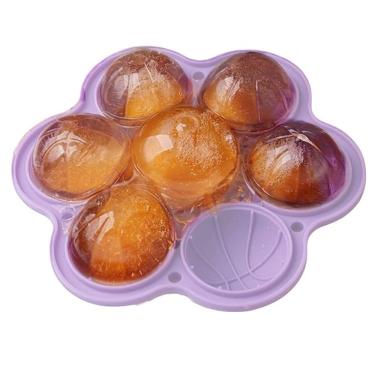 Imagem de Forma de Gelo Bandeja Silicone Bebida Coquetel Cha Drink Formato Bola de Basquete Resistente Evento Festa Comemoraçao