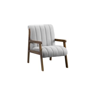 Imagem de Poltrona Cadeira Estofada Para Sala de Jantar e Estar Sabrina Bouclê - Estopar