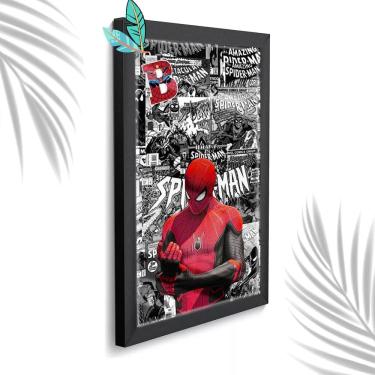 Imagem de Quadro Decorativo Spider-Man Paper + Vidro 33x25 Sala Quarto