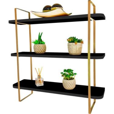 Imagem de Prateleira Hone Slim - Loja da Isa, Dourado/Preto