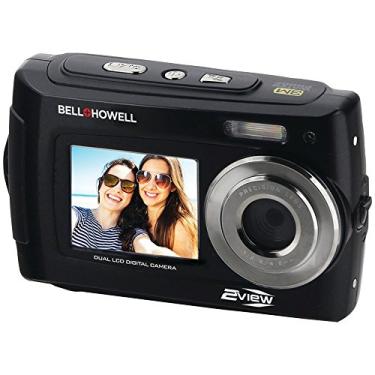 Imagem de Câmera digital e de vídeo Bell+Howell 2VIEW 18,0 MP HD com tela dupla subaquática (impermeável até 3 metros), 2,7 polegadas, preta (2VIEW18-BK)