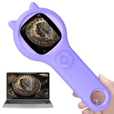 Imagem de Microscópio digital para adultos e crianças, microscópio SETFLAGS para moedas de erro com luz,