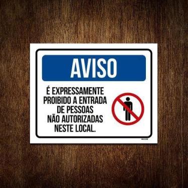 Imagem de Placa Aviso Expressamente Proibido Entrada 18x23 10un - Sinalizo.Com